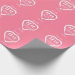 17th Wedding anniversary traditional carnelian Wrapping Paper<br><div class="desc">If you would like any help customizing this design please contact me,  there is an ask this designer button,  just below this text. Aromantic heart brush stroke design for people celebrating 17th wedding anniversary. Carnelian gemstone is the traditional gift for this occasion.</div>