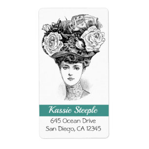 1800 Art Woman In Floral Casquette