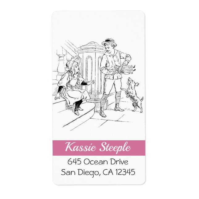 1800s Art Boy Teasing a Girl With Her Doll (Front)