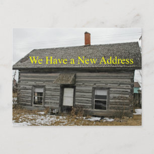 1800s Cabin Change of Address Card