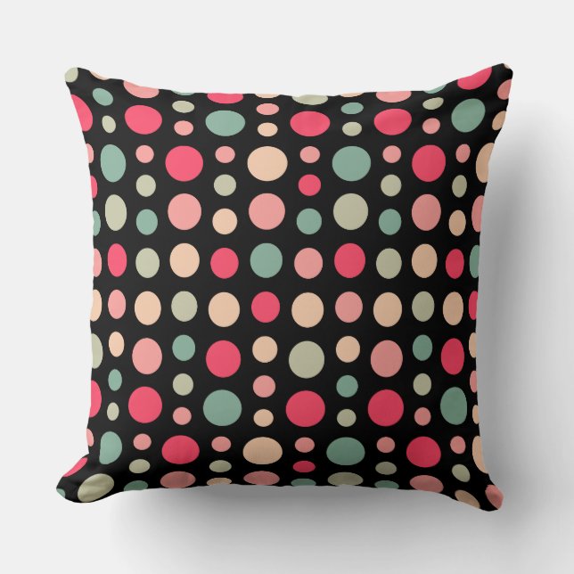 180115 - Colours 01 - on Black Throw Pillow (Front)