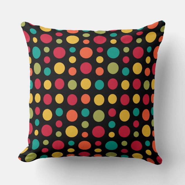 180115 - Colours 02 - on Black Throw Pillow (Front)