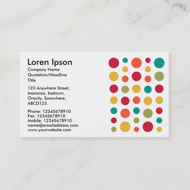 180115 - Colours 02 - on White Business Card (Front)