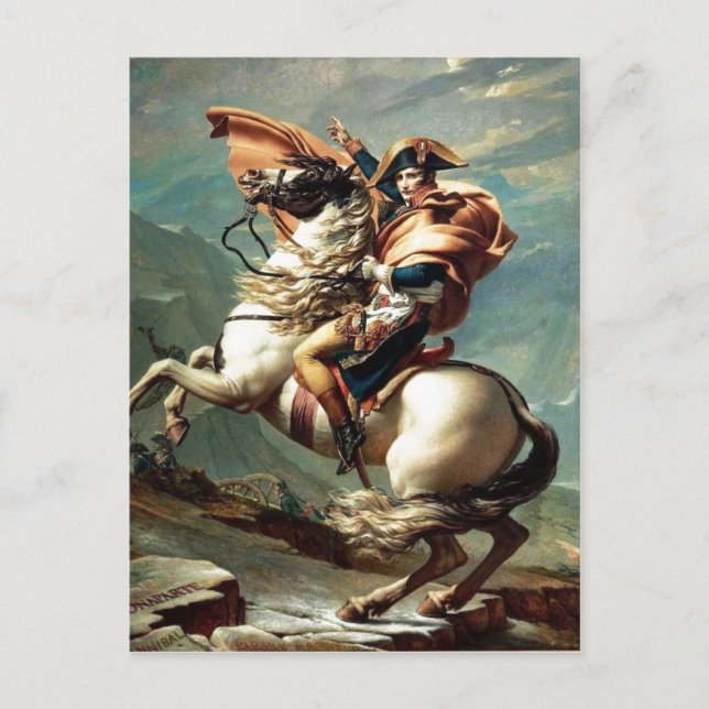 1801 Napoleon Crossing the Alps, Jacques-Louis Dav Postcard (Front)