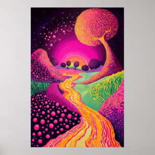 1804 Cosmic Surrealist Dreamscape Poster