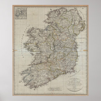 1804 Map of Ireland (40"x47") Poster