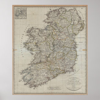 1804 Map of Ireland Poster