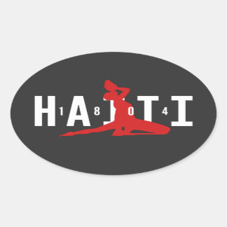 1804 Neg Mawon Haiti Neg Marron Haïti Sticker oval