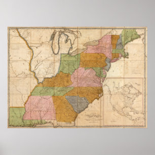 1804 Post Road Map Poster