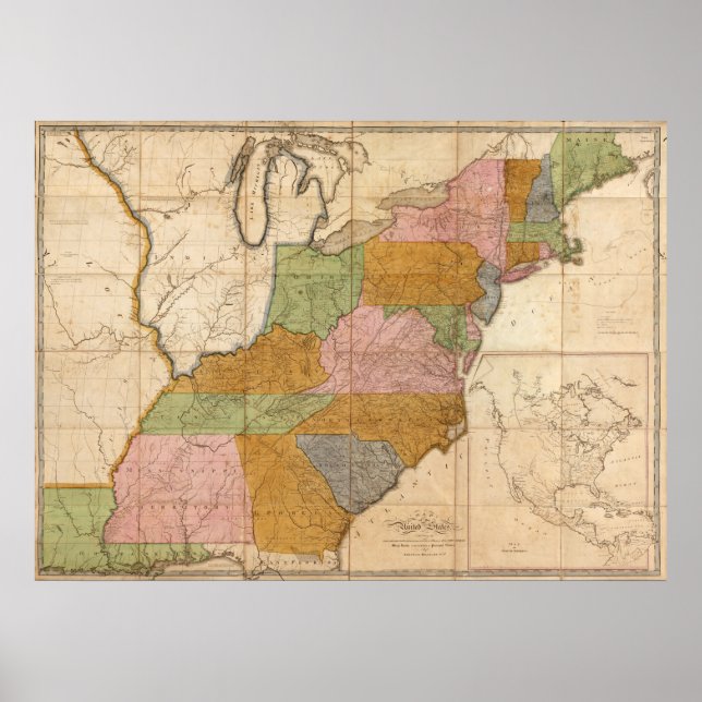 1804 Post Road Map Poster (Front)