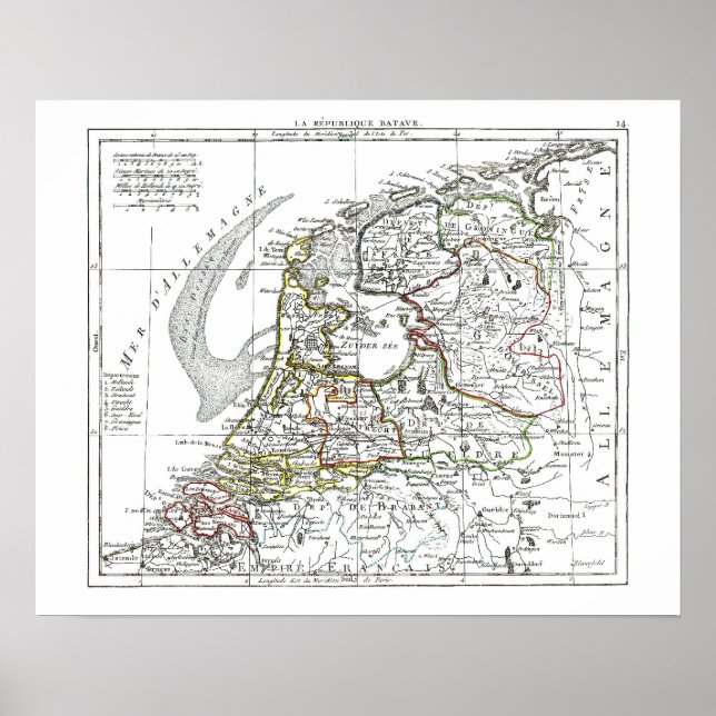 1806 Map - La Republique Batave Poster (Front)