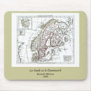 1806 Map - La Suede at le Danemarck Mouse Pad