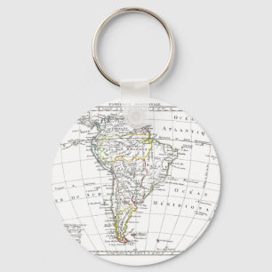 1806 Map - L'Amérique Méridionale Keychain
