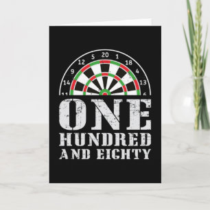 180 Darts Dart Dartboard Bullseye Arrow Funny Gift Card