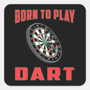 180 Darts Dart Dartboard Bullseye Arrow Funny Gift Square Sticker