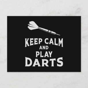 180 Darts Dart Dartboard Keep Calm Funny Gift Idea Postcard