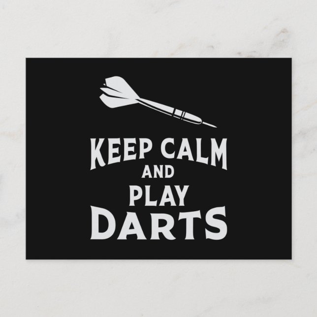 180 Darts Dart Dartboard Keep Calm Funny Gift Idea Postcard (Front)