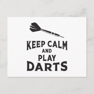 180 Darts Dart Dartboard Keep Calm Game Funny Gift Postcard