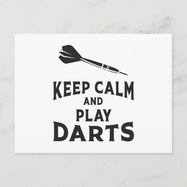 180 Darts Dart Dartboard Keep Calm Game Funny Gift Postcard (Front)