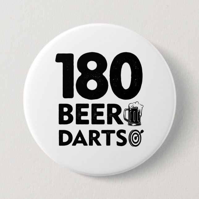 180 Days Beer And Darts 3 Inch Round Button (Front)
