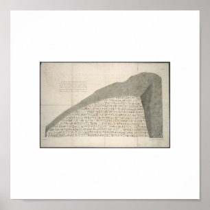 1810 Rosetta Stone Heiroglyphs Picture Poster