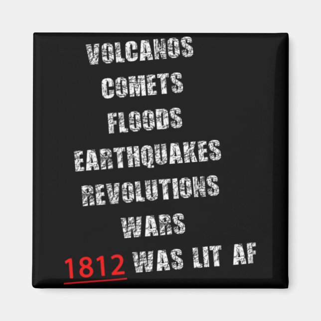 1812 America War New Madrid Earthquake Comet Mud F Magnet (Front)