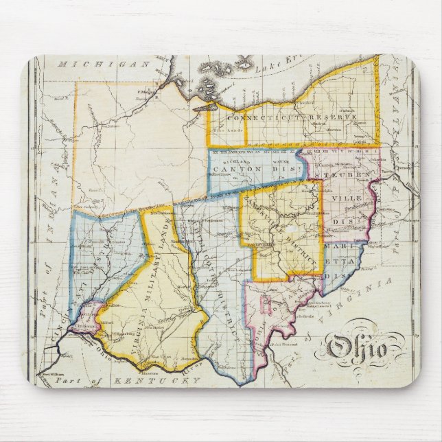 1812 Ohio Map Mousepad (Front)