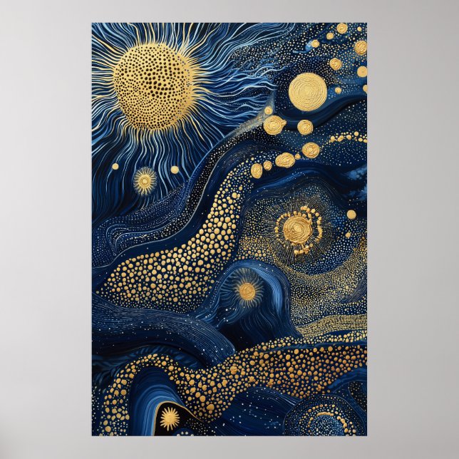 1814 Cosmic Surrealist Dreamscape Poster (Front)