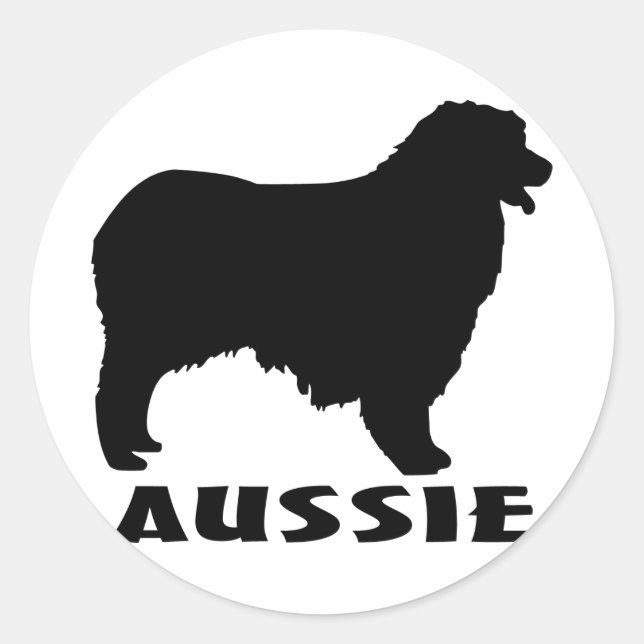 1815042007 Aussie (Animales) Classic Round Sticker (Front)