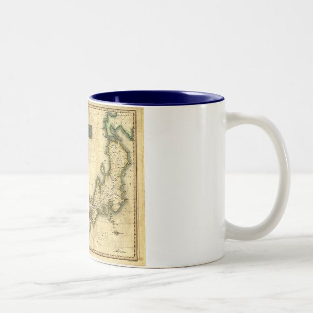 1815 Map of Korea and Japan Two-Tone Coffee Mug (Right)