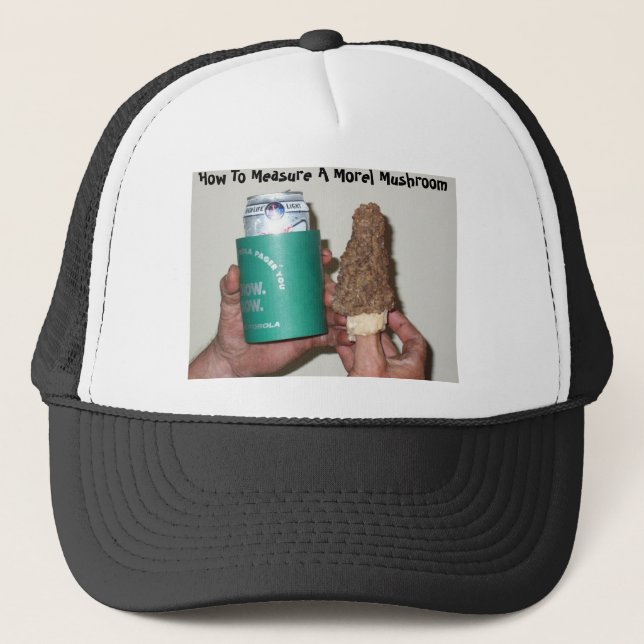 18162127, How To Measure A Morel Mushroom Trucker Hat (Front)