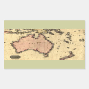 1818 Australasia Map - Australia, New Zealand Sticker