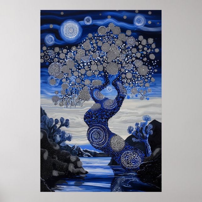 1821 Cosmic Surrealist Dreamscape Poster (Front)