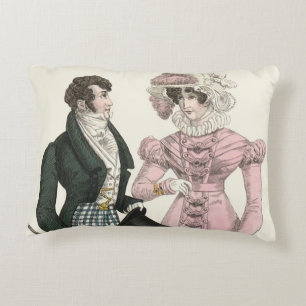 1823 Antique Wedding Man Woman Fashion Accent Pillow