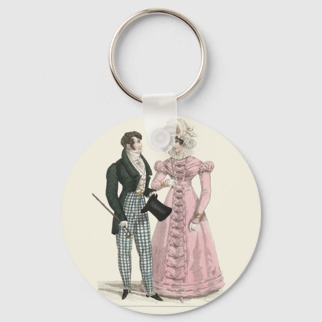 1823 Antique Wedding Man Woman Fashion Keychain (Front)