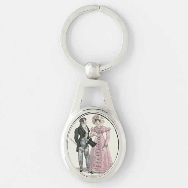1823 Antique Wedding Man Woman Fashion Keychain (Front)