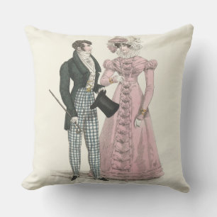 1823 Antique Wedding Man Woman Fashion Outdoor Pillow