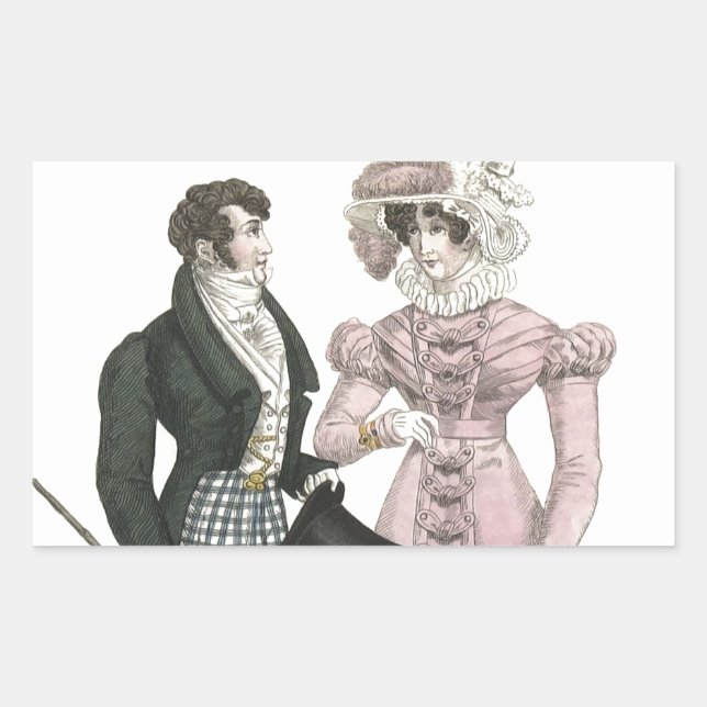 1823 Antique Wedding Man Woman Fashion Sticker (Front)
