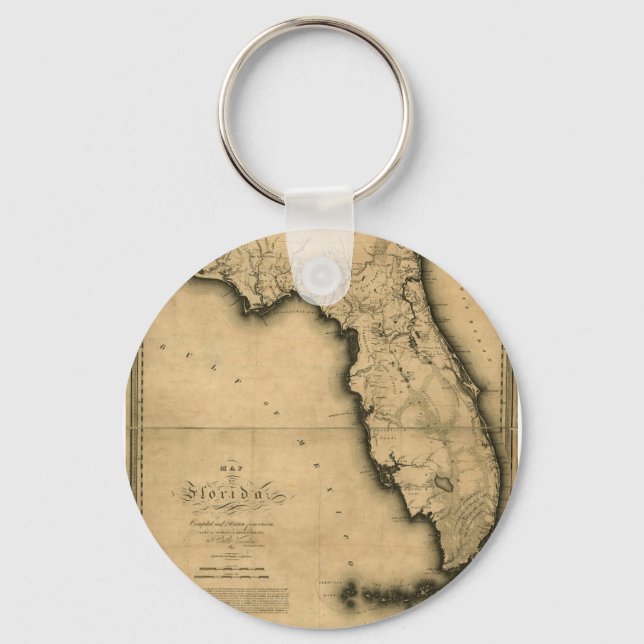 1823 Map of Florida Keychain (Front)