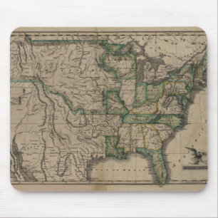 1823 US Map Mouse Pad
