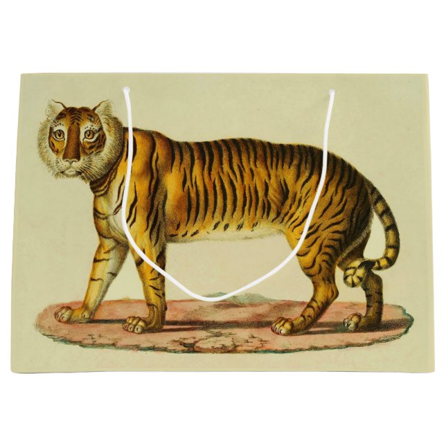 1824 tiger print large gift bag (Front)