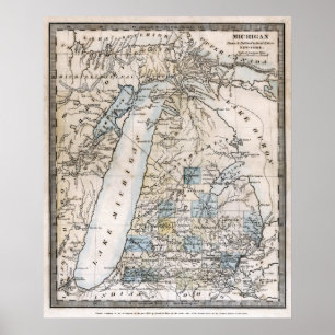 1831 MICHIGAN TERRITORY MAP POSTER