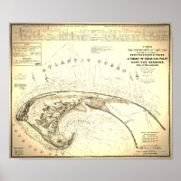 1833 Topographical Map of Cape Cod Provincetown