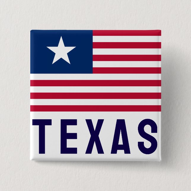 1836–1839 The Lone Star and Stripes 2 Inch Square Button (Front)