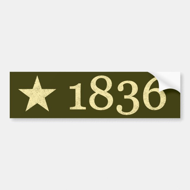 1836 BUMPER STICKER (Front)