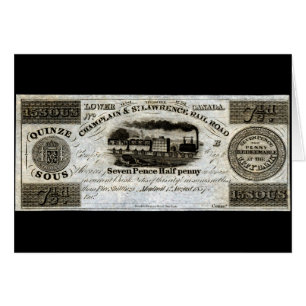 1837 Canadian Railroad Currency
