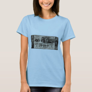 1837 Lafayette Bank Three Dollar Note T-Shirt