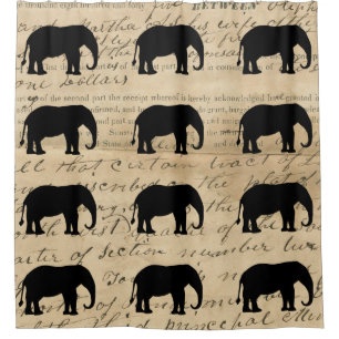 1840's Rustic Ephemera Deed Elephant Silhouette