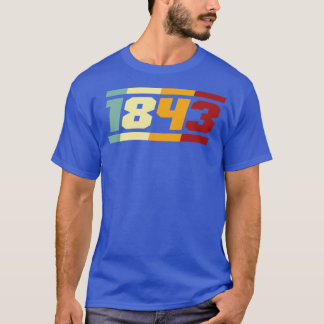 1843 Retro Typography T-Shirt
