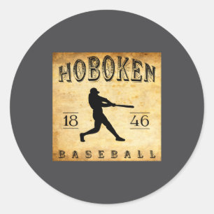 1846 Hoboken New Jersey Baseball  Classic Round Sticker